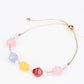 Conjunto de Aleación Bañado en Oro con Turmalina ( Collar +Pendientes +Pulsera )