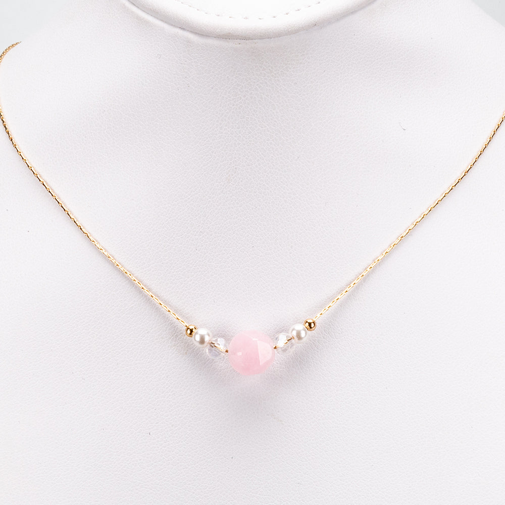 Conjunto de Aleación Bañado en Oro con Turmalina ( Collar +Pendientes +Pulsera )