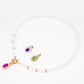 Conjunto de Aleación Bañado en Oro con Cristal Emporia® Rojo y Cristal Emporia® Azul