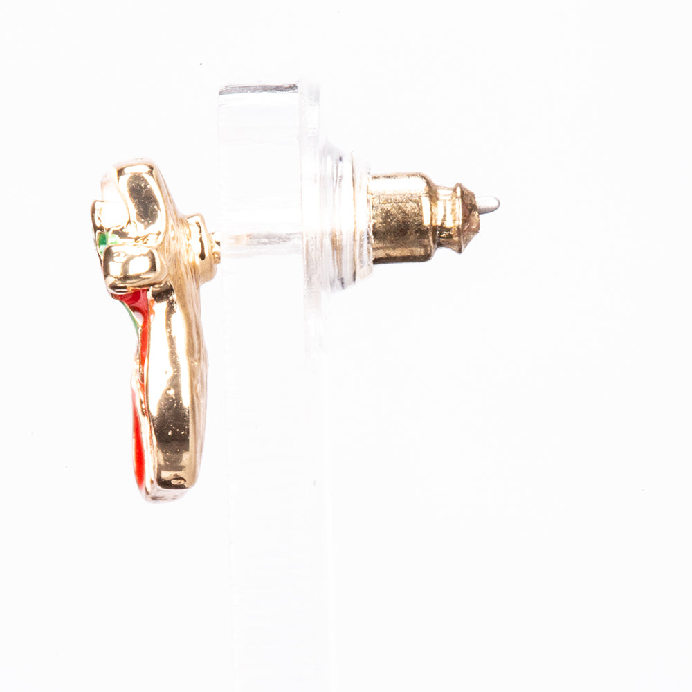 Conjunto de Aleación Bañado en Oro con Cristal Emporia® Rojo y Cristal Emporia® Blanco ( Pendientes )