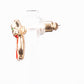 Conjunto de Aleación Bañado en Oro con Cristal Emporia® Rojo y Cristal Emporia® Blanco ( Pendientes )