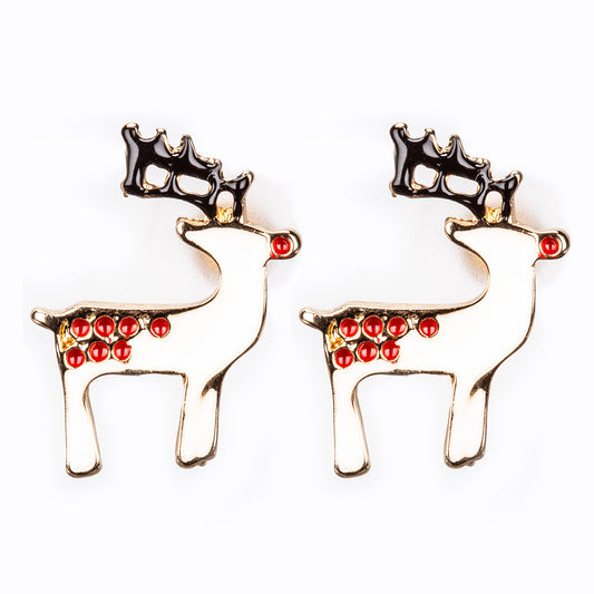 Conjunto de Aleación Bañado en Oro con Cristal Emporia® Rojo y Cristal Emporia® Blanco ( Pendientes )