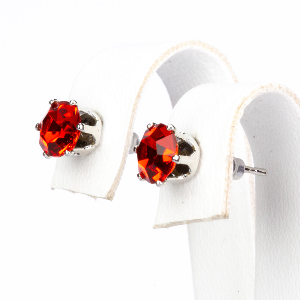 Conjunto de Aleación Bañado en Oro con Cristal Emporia® Rojo y Cristal Emporia® Verde ( Pendientes )