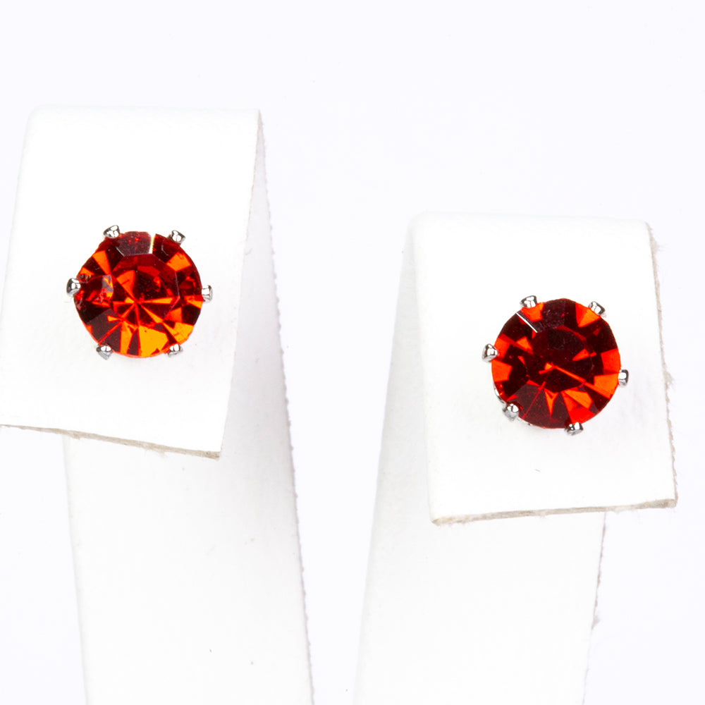Conjunto de Aleación Bañado en Oro con Cristal Emporia® Rojo y Cristal Emporia® Verde ( Pendientes ) 4 