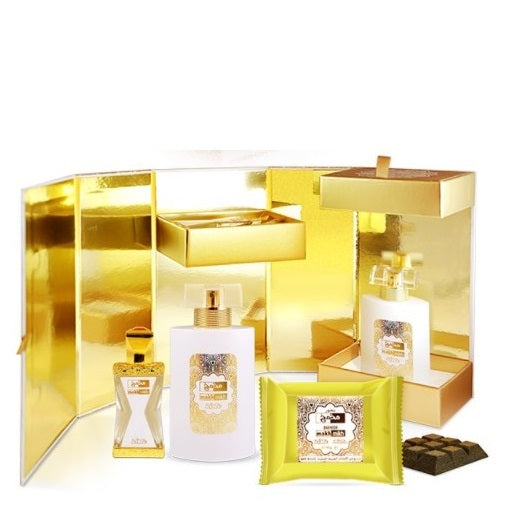 50 ml Eau de Perfume + 20 ml Aceite de perfume+ 40 g Bakhoor SET DE REGALO Makh Mikh - oriental Fragancia para mujeres y hombres 3 