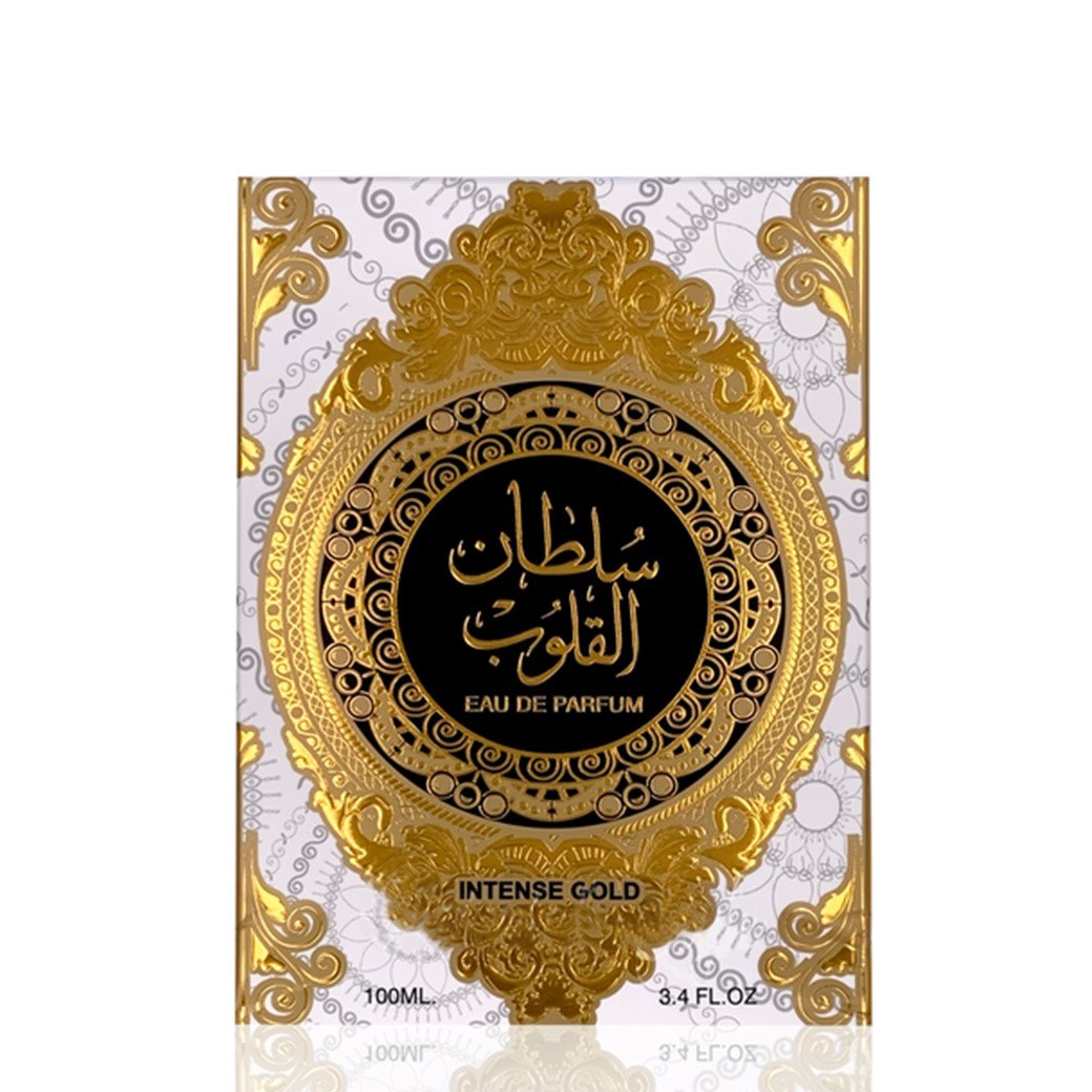 100 ml Eau de Perfume Sultan Al Quloob Intense Gold Fragancia Picante,Leñoso para Hombres y Mujeres 3 