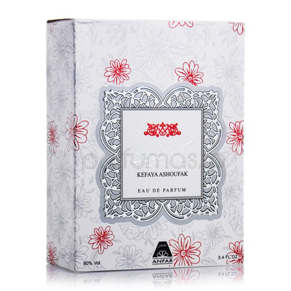 100 ml Eau de Perfume Kefaya Ashoufak Fragancia Oriental Dulce Floral para Mujeres