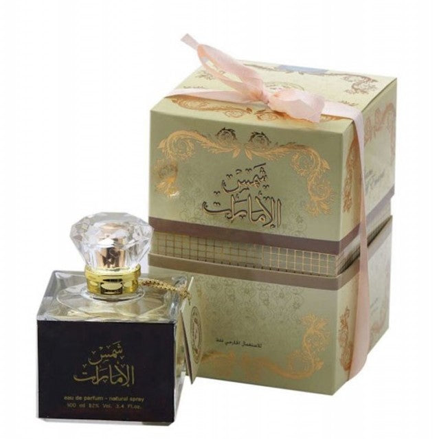 100 ml Eau de Parfum Shams Al Emarat Fragancia  almizcle afrutado, sándalo para mujer
