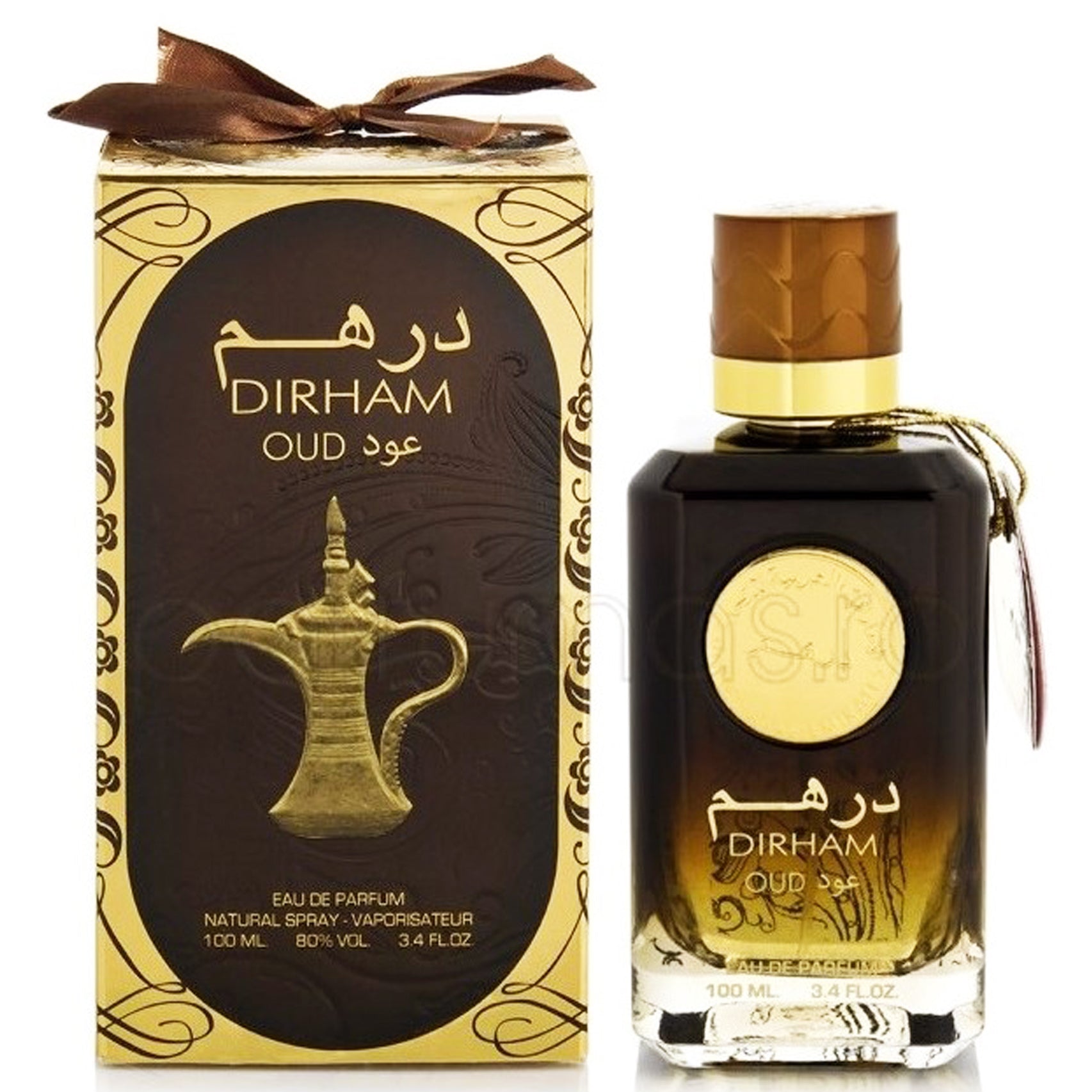 100 ml Eau de Parfum Dirham Oud Fragancia Amaerada Oud para hombres 1 