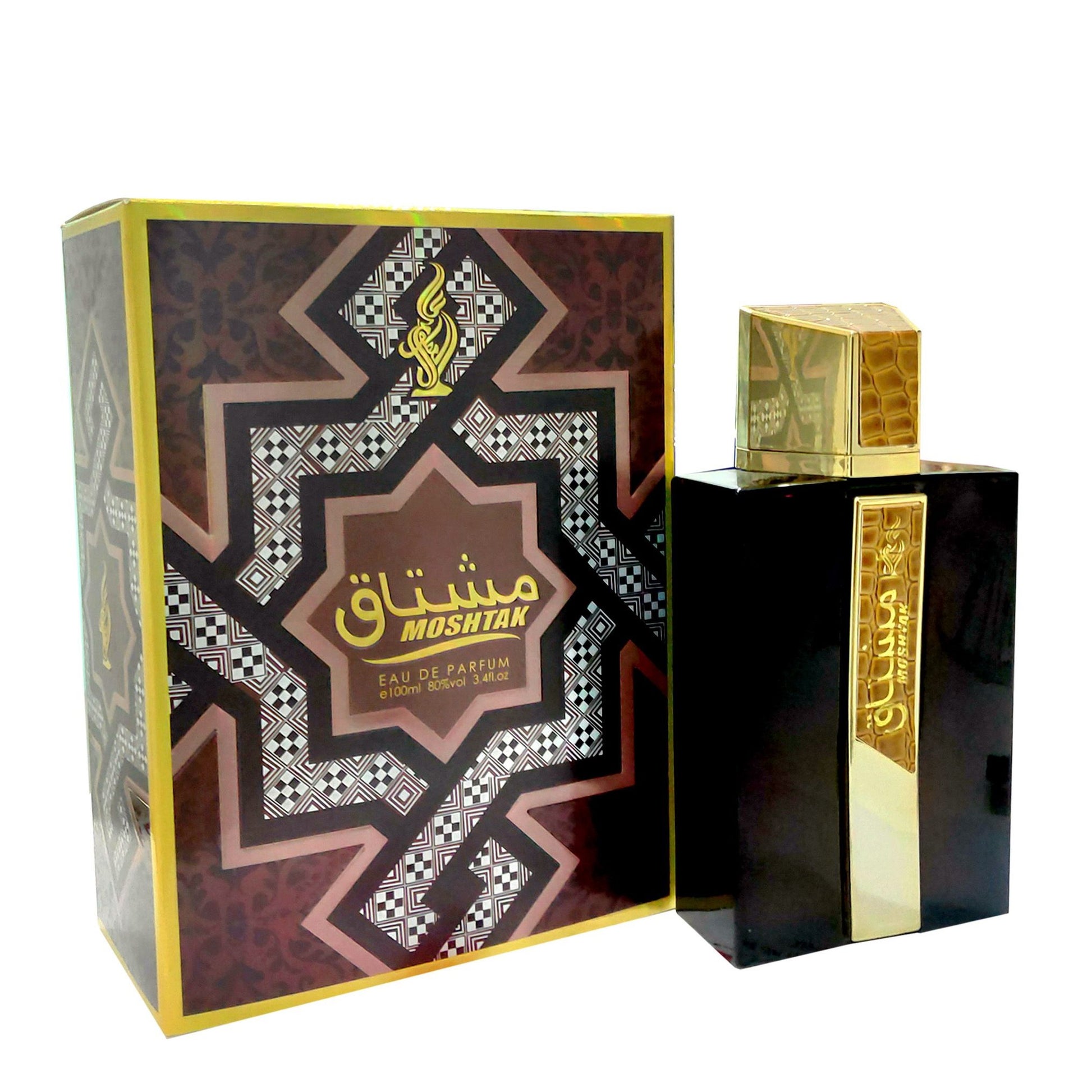100 ml Eau de Perfume MOSHTAK Fragancia de almizcle amaderado para hombre 2 