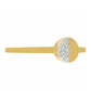 Anillo de Plata Bañada en Oro con Diamante blanco