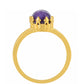 Anillo de Plata Bañada en Oro con Charoita