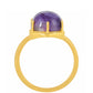 Anillo de Plata Bañada en Oro con Charoita