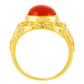 Anillo de Plata Bañada en Oro con Cornalina