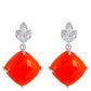 Pendientes de Plata con Cornalina y Zircón natural