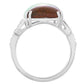 Anillo de Plata con Crisoprasa y Zircón natural