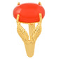 Anillo de Plata Bañada en Oro con Cornalina