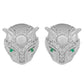 Pendientes de Plata con Esmeralda de Brasil y Topacio Blanco
