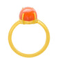 Anillo de Plata Bañada en Oro con Cornalina