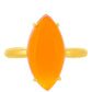 Anillo de Plata Bañada en Oro con Cornalina