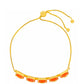 Pulsera de Plata Bañada en Oro con Cornalina