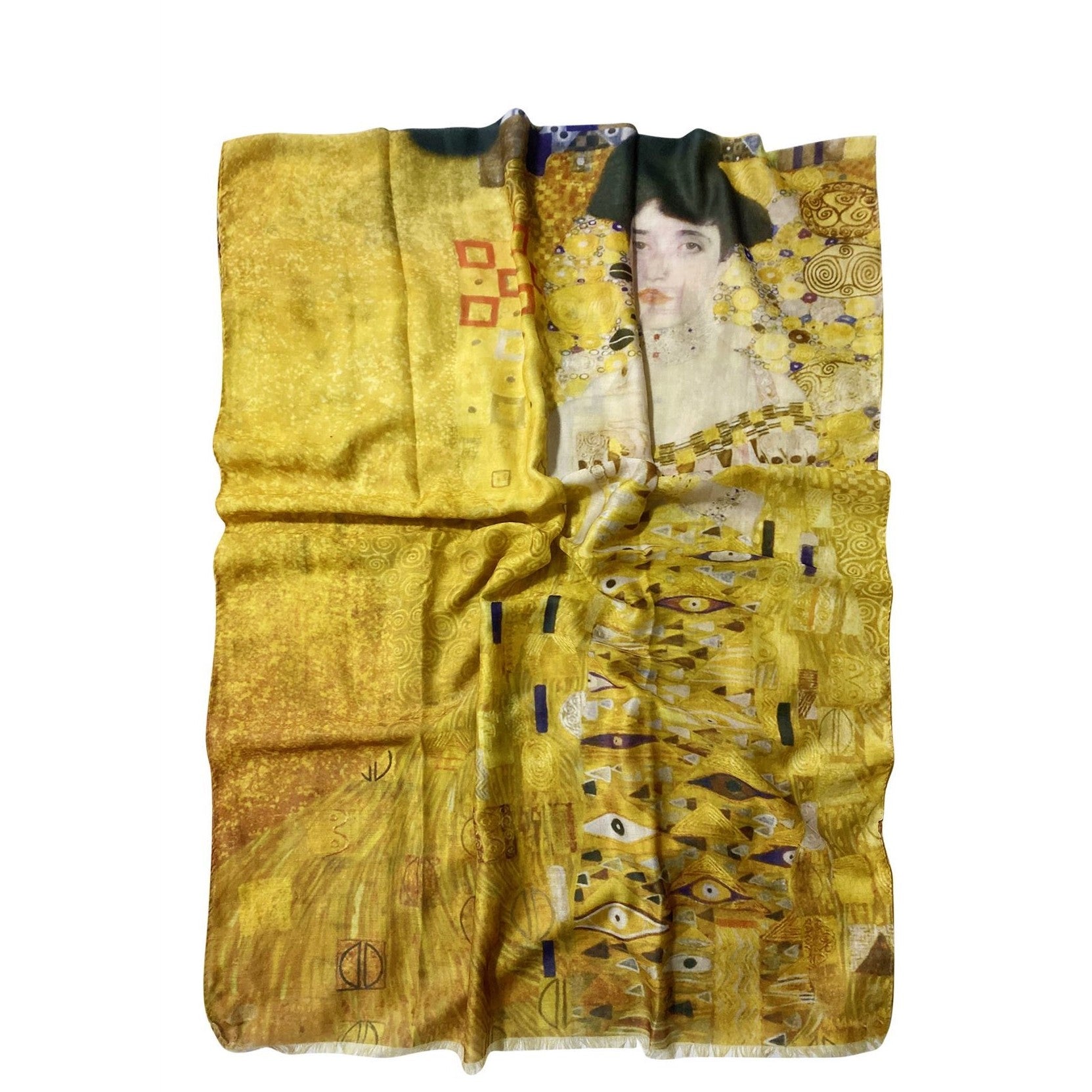 Bufanda de algodón, 70 cm x 180 cm, Klimt - Portrait of Adele 5 