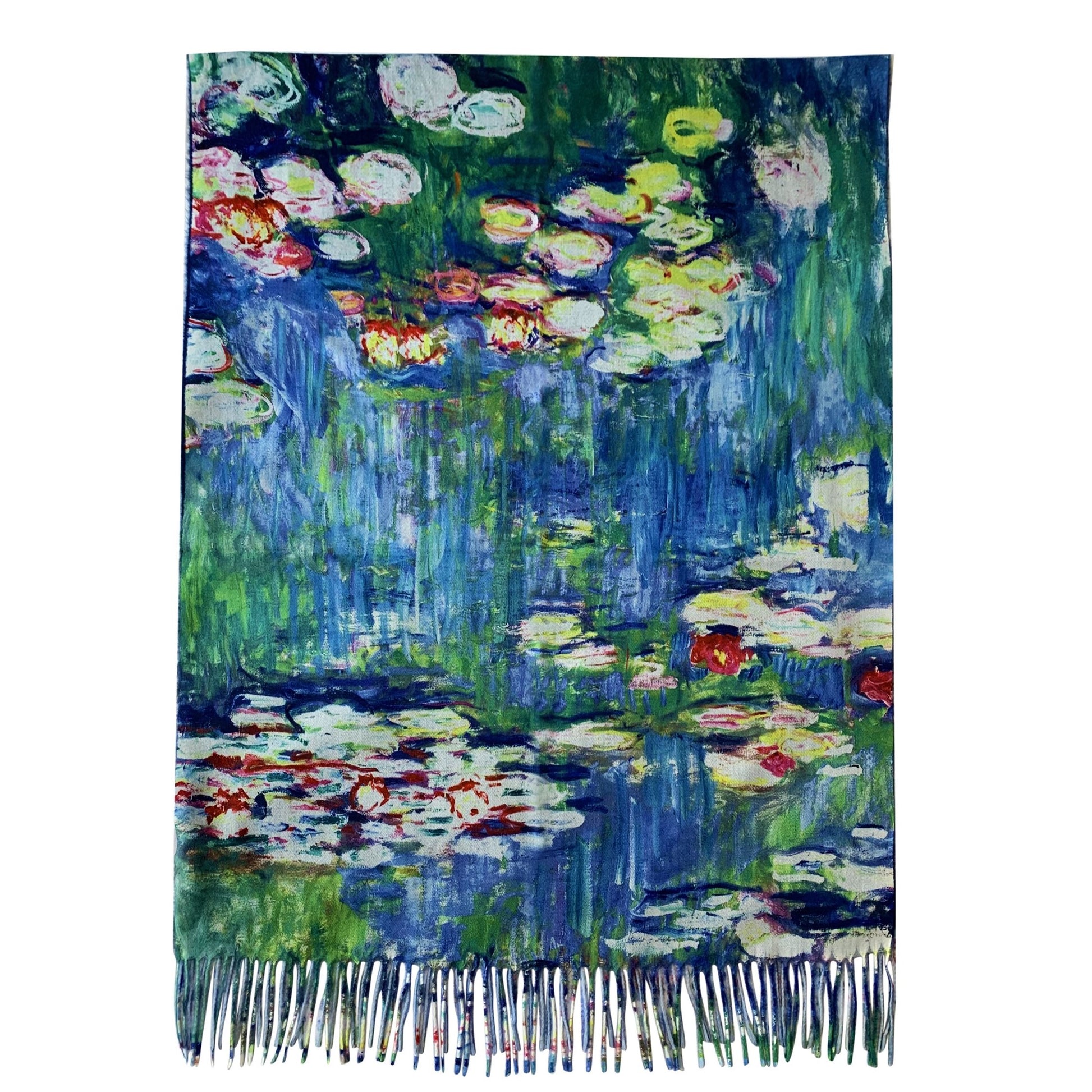 Bufanda de lana, 70 cm x 180 cm, Monet-Water Lilies Painting 7 