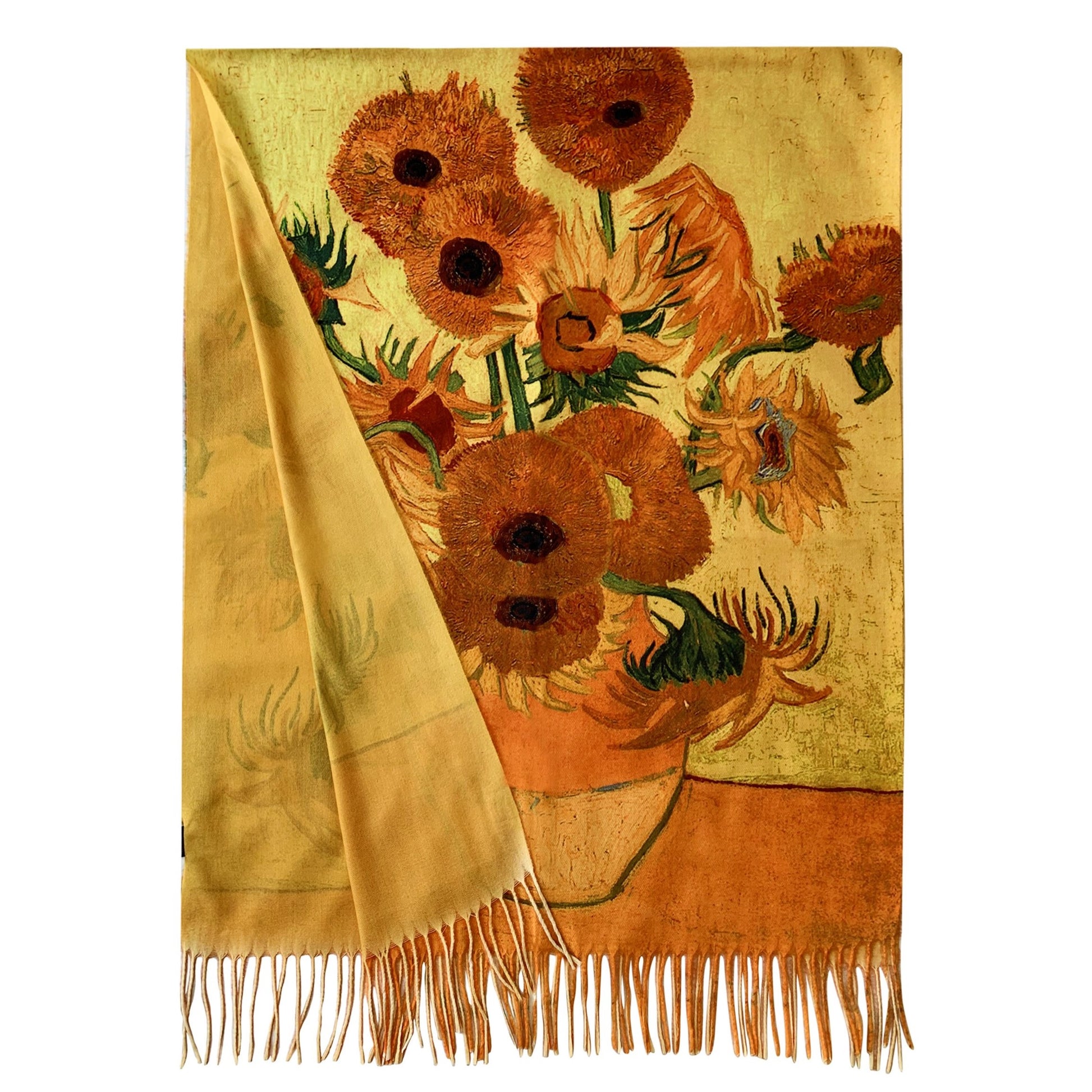 Bufanda de lana, 70 cm x 180 cm, Van Gogh - Sunflowers 8 