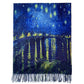 Bufanda de lana, 70 cm x 180 cm, Van Gogh - Starry Over The Rhone