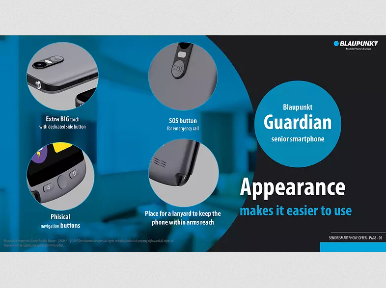Teléfono Móvil "Blaupunkt Guardian Senior" 11 
