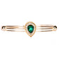 Conjunto de Aleación Bañado en Oro con Cristal Emporia® Verde ( Collar +Pendientes +Pulsera +Anillo +Colgante )