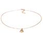 Conjunto de Aleación Bañado en Oro con Cristal Emporia® Blanco ( Collar +Pendientes +Pulsera +Anillo +Colgante )