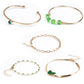 Conjunto de Aleación Bañado en Oro con Esmalte y Cristal Emporia® Verde ( Pulsera )