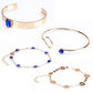 Conjunto de Aleación Bañado en Oro con Cristal Emporia® Azul ( Pulsera )