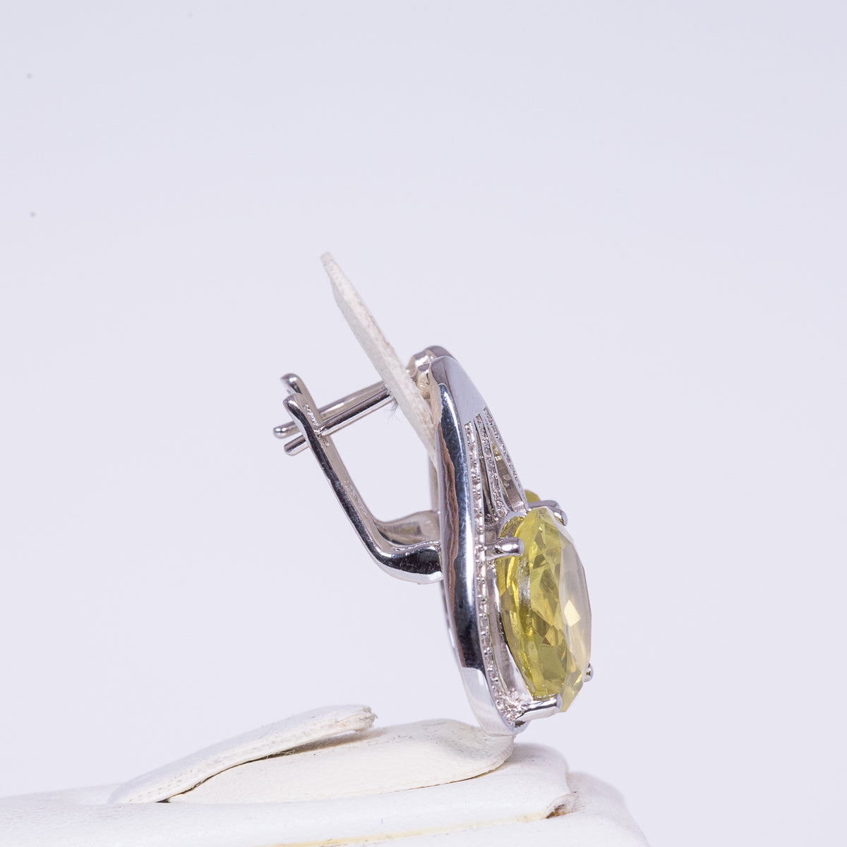 Pendientes de Plata con Diáspora artificial y Topacio Blanco 2 