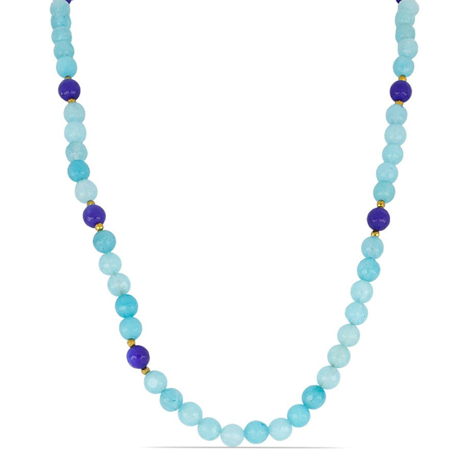 Collar Pepita con Cuarzo de color mezclado y Hematita