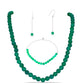Conjunto de Plata con Cuarzo verde de Spruce Pine