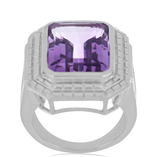 Anillo de Plata con Amatista de Vera Cruz