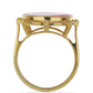 Anillo de Plata Bañada en Oro con Madreperla Rosa
