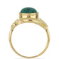 Anillo de Plata Bañada en Oro con Malaquita de Gales