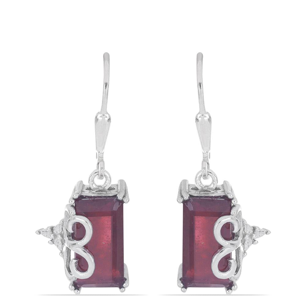 Pendientes de Plata con Rubí de Madagascar