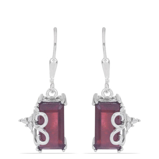Pendientes de Plata con Rubí de Madagascar