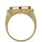 Anillo de Plata Bañada en Oro con Coral de Esponja Roja