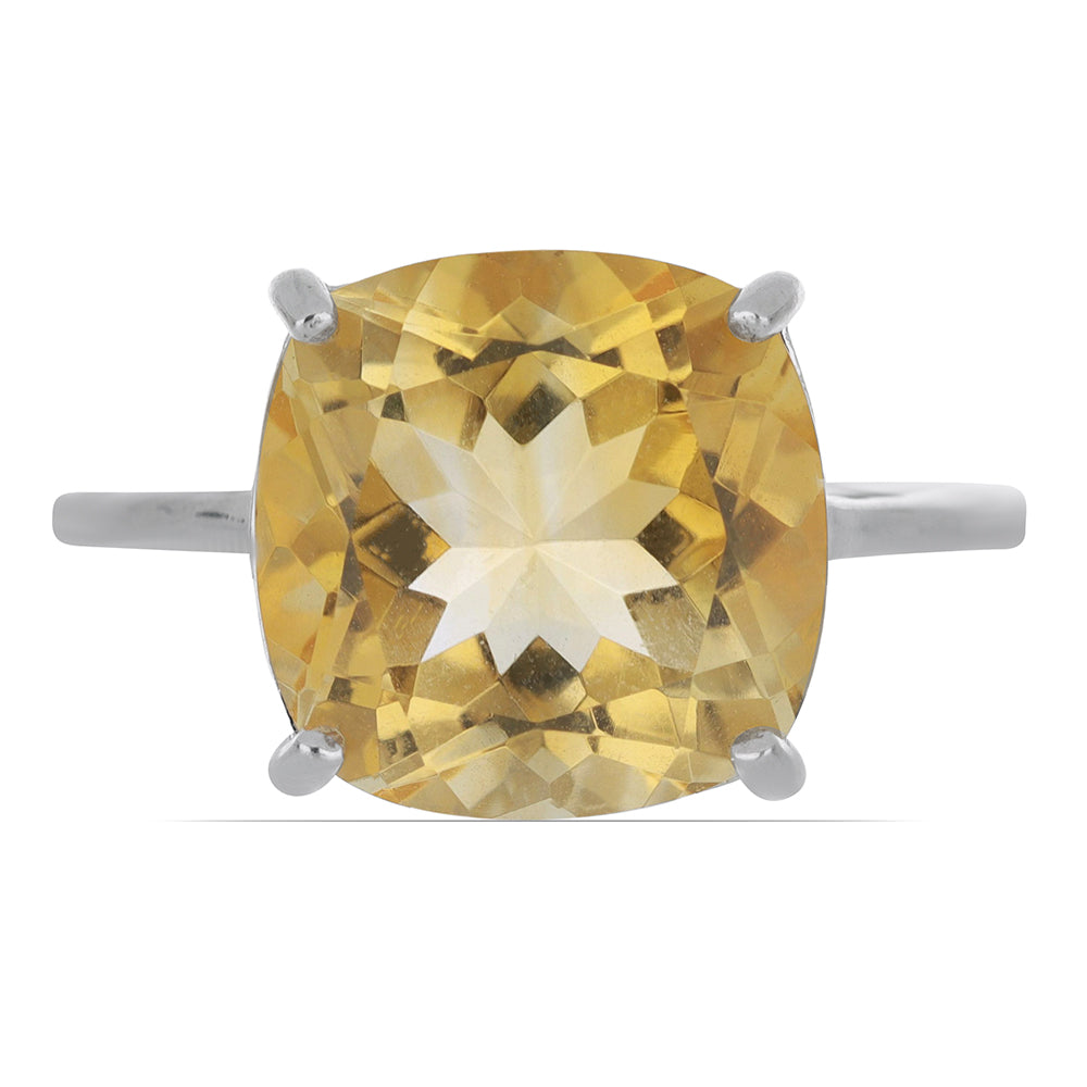 Anillo de Plata con Citrino de los Montes Urales 1 