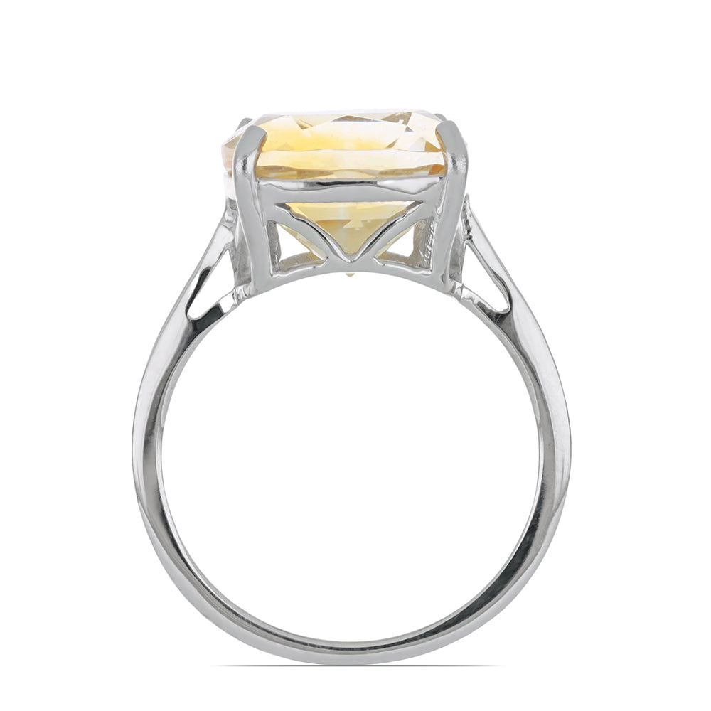 Anillo de Plata con Citrino de los Montes Urales 2 