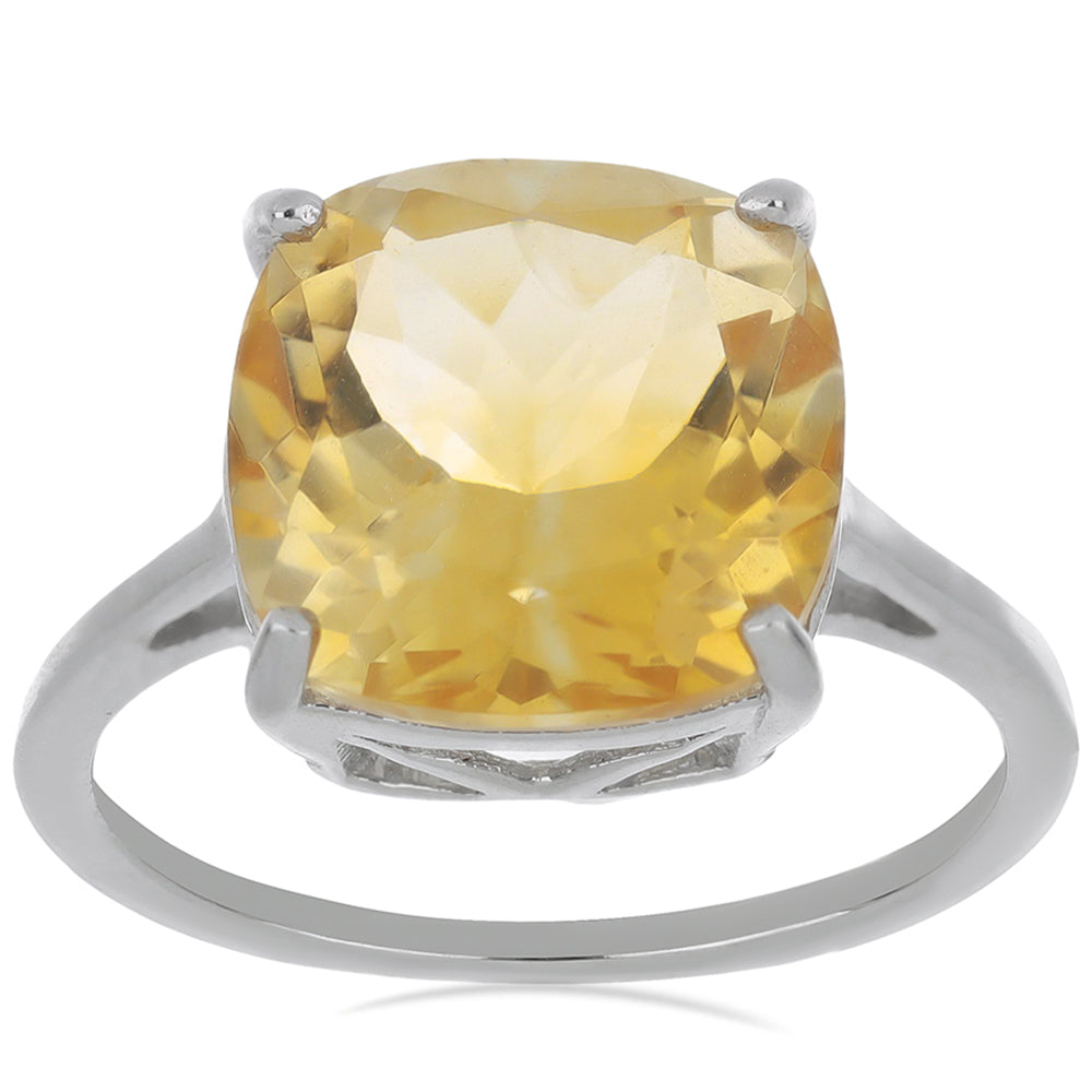 Anillo de Plata con Citrino de los Montes Urales 3 