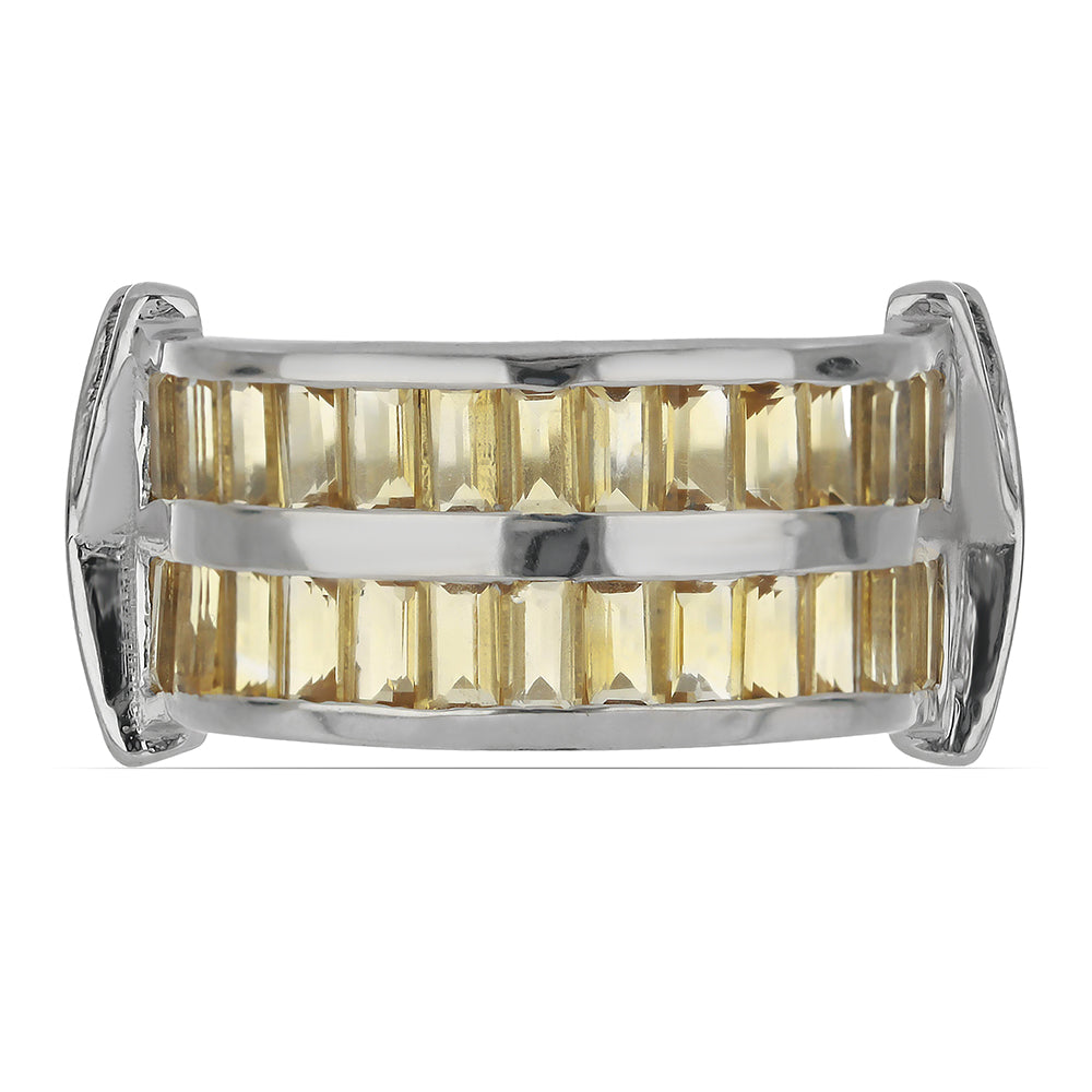 Anillo de Plata con Citrino de los Montes Urales 1 