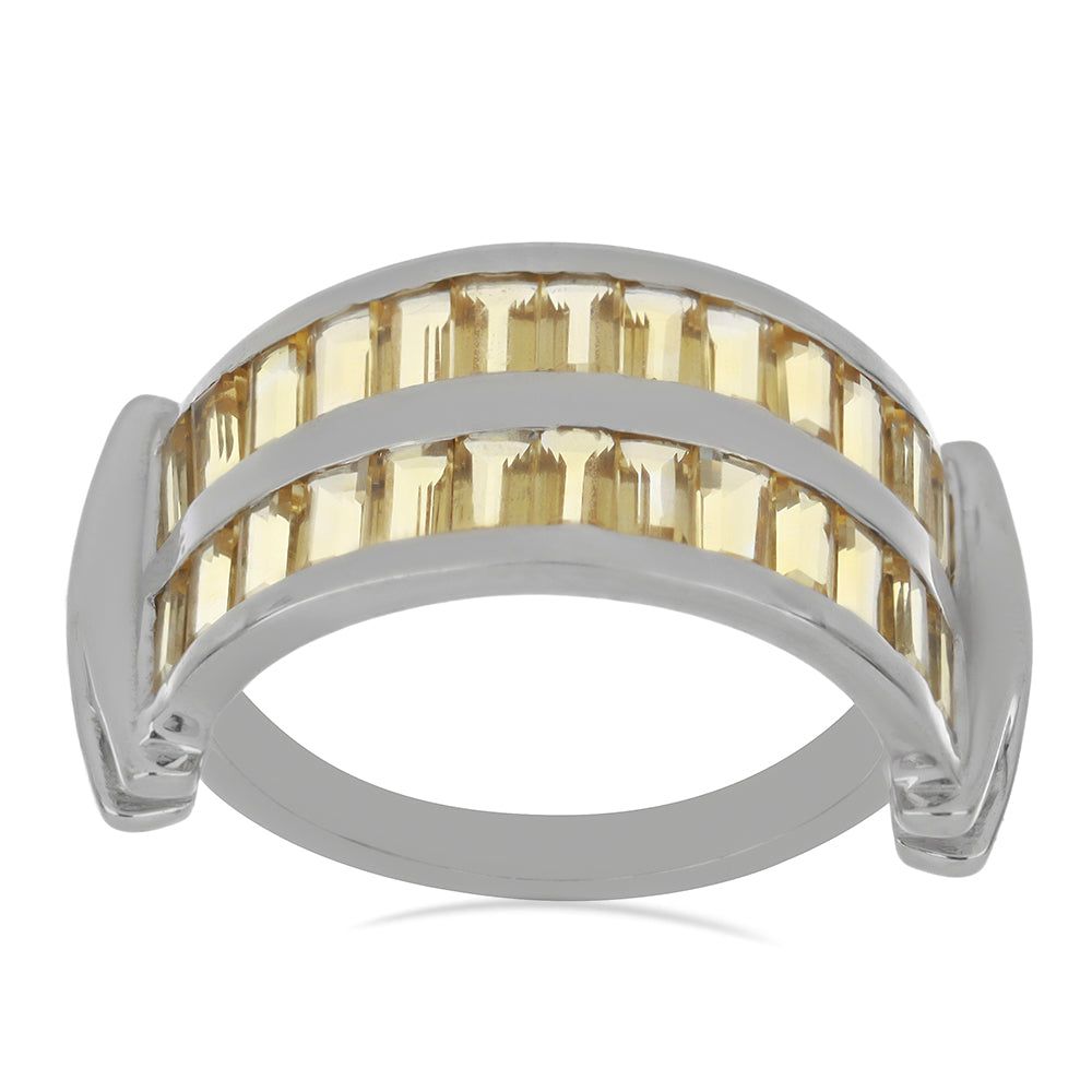 Anillo de Plata con Citrino de los Montes Urales 3 