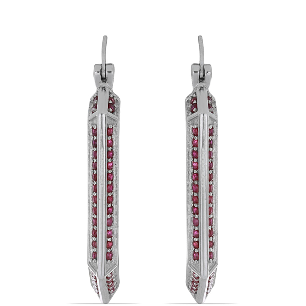 Pendientes de Plata con Rubí de Madagascar