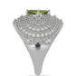Anillo de Plata con Peridoto de Changbai y Topacio Blanco